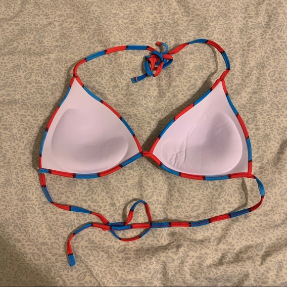 RED AND BLUE BIKINI TOP - Picture 2 of 2